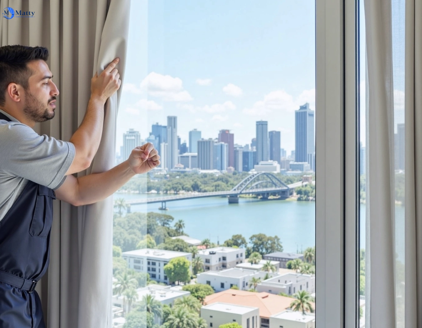 Professional curtain steam cleaning service telopea-nsw QLD by Matty Curtain Cleaning